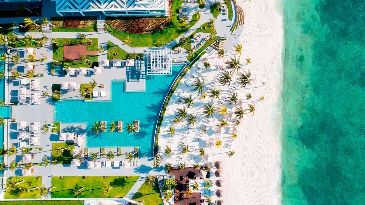 Vista aérea de Garza Blanca Cancún