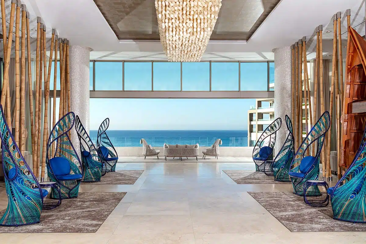 Lobby de Garza Blanca Los Cabos