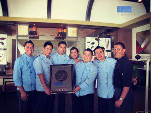 Premio Internacional Estrella Diamante para Restaurante Blanca Blue en Garza Blanca