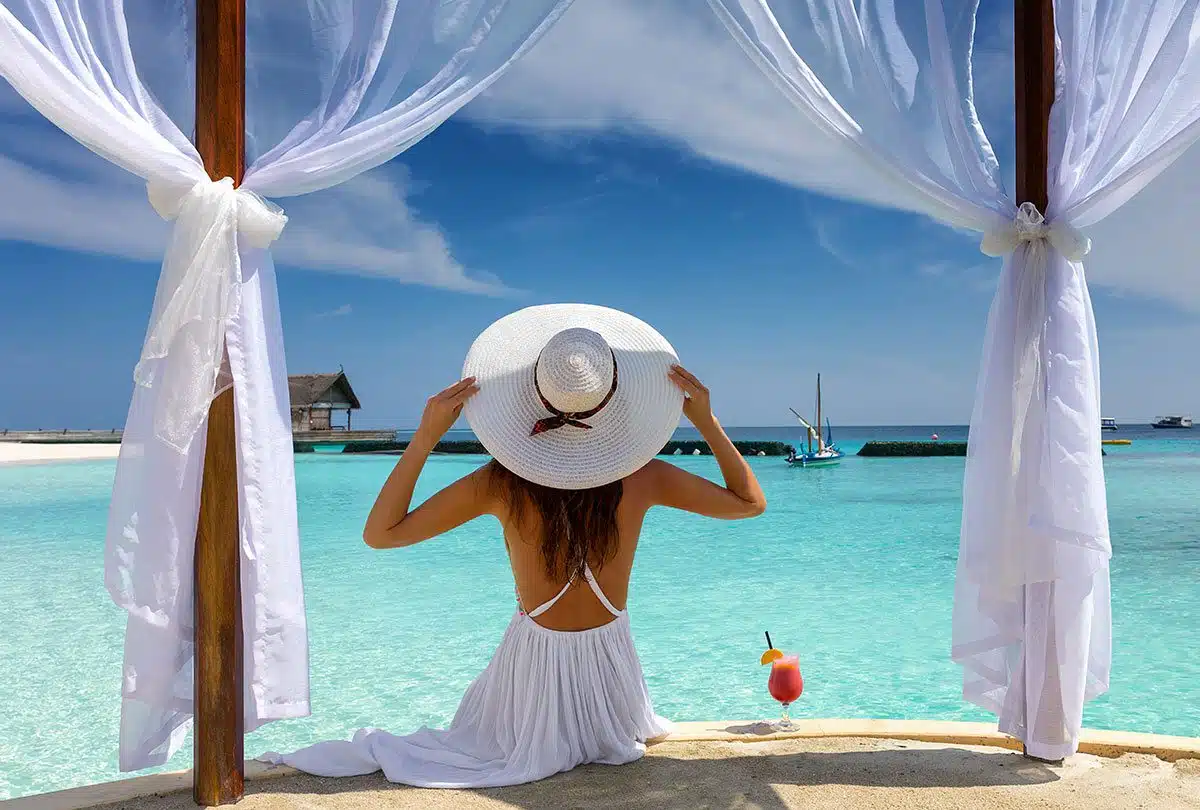 ¿Es Cancún un buen lugar para unas vacaciones familiares de primavera? Mujer en Costa Mujeres
