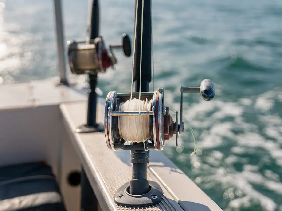 Barco con cañas de pescar