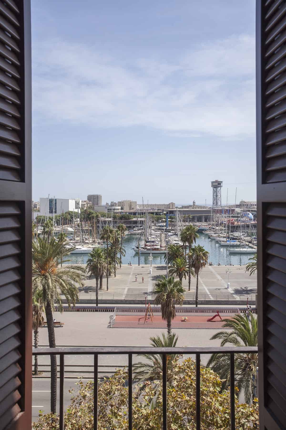 Vista del Port Vell desde Soho House Barcelona