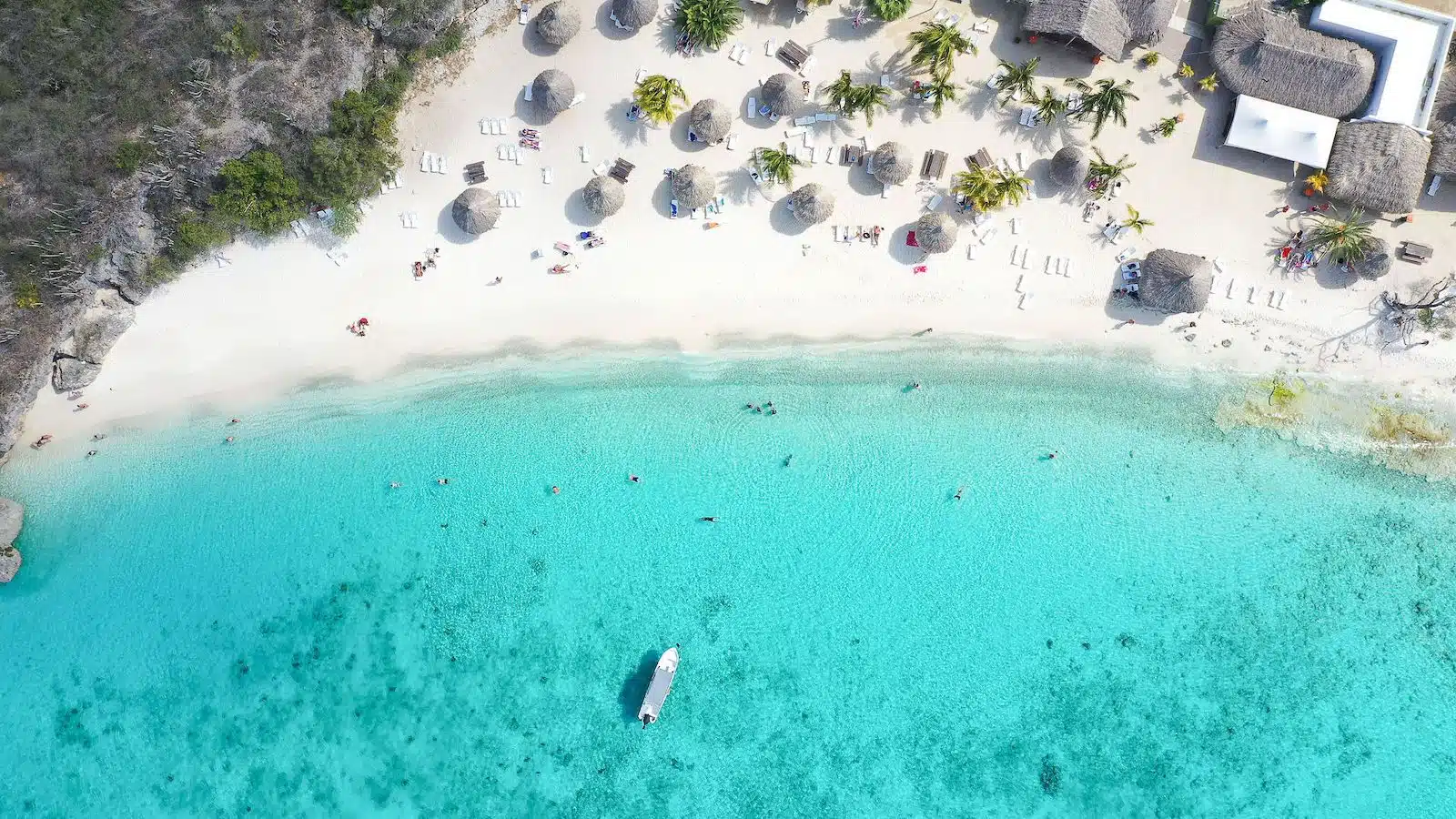 isla de curcaco - playa aérea