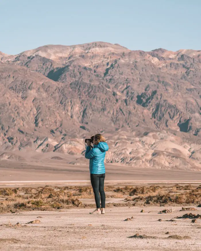 Michelle Halpern en Death Valley en invierno