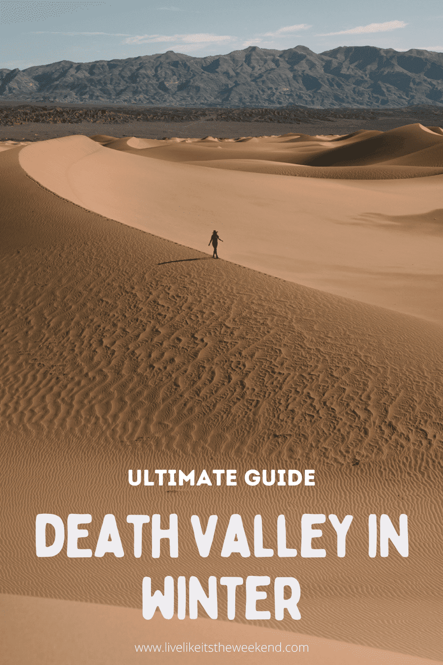 portada de pin para Death Valley en la publicación de blog de invierno