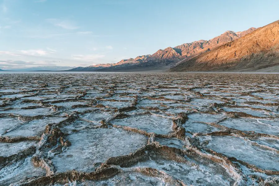 Captura de paisaje de la cuenca de Badwater en el Valle de la Muerte