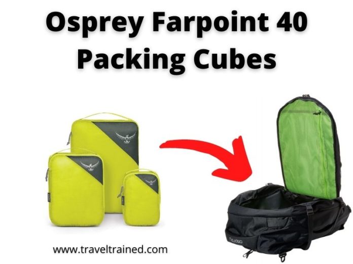 Osprey Farpoint 40 con cubos de embalaje