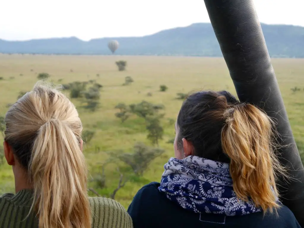 Safari en globo aerostático en el Serengeti