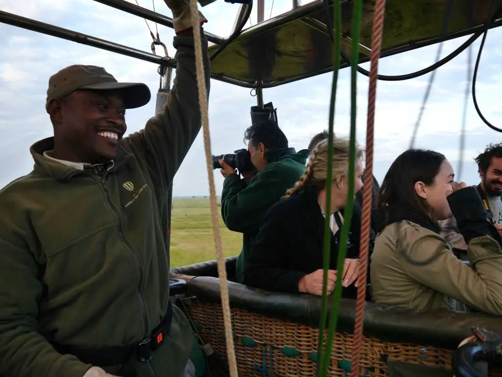 Safari en globo aerostático en el Serengeti