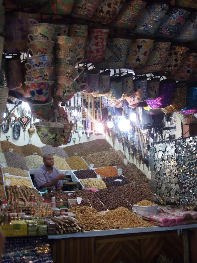 Puesto de especias en Marrakech