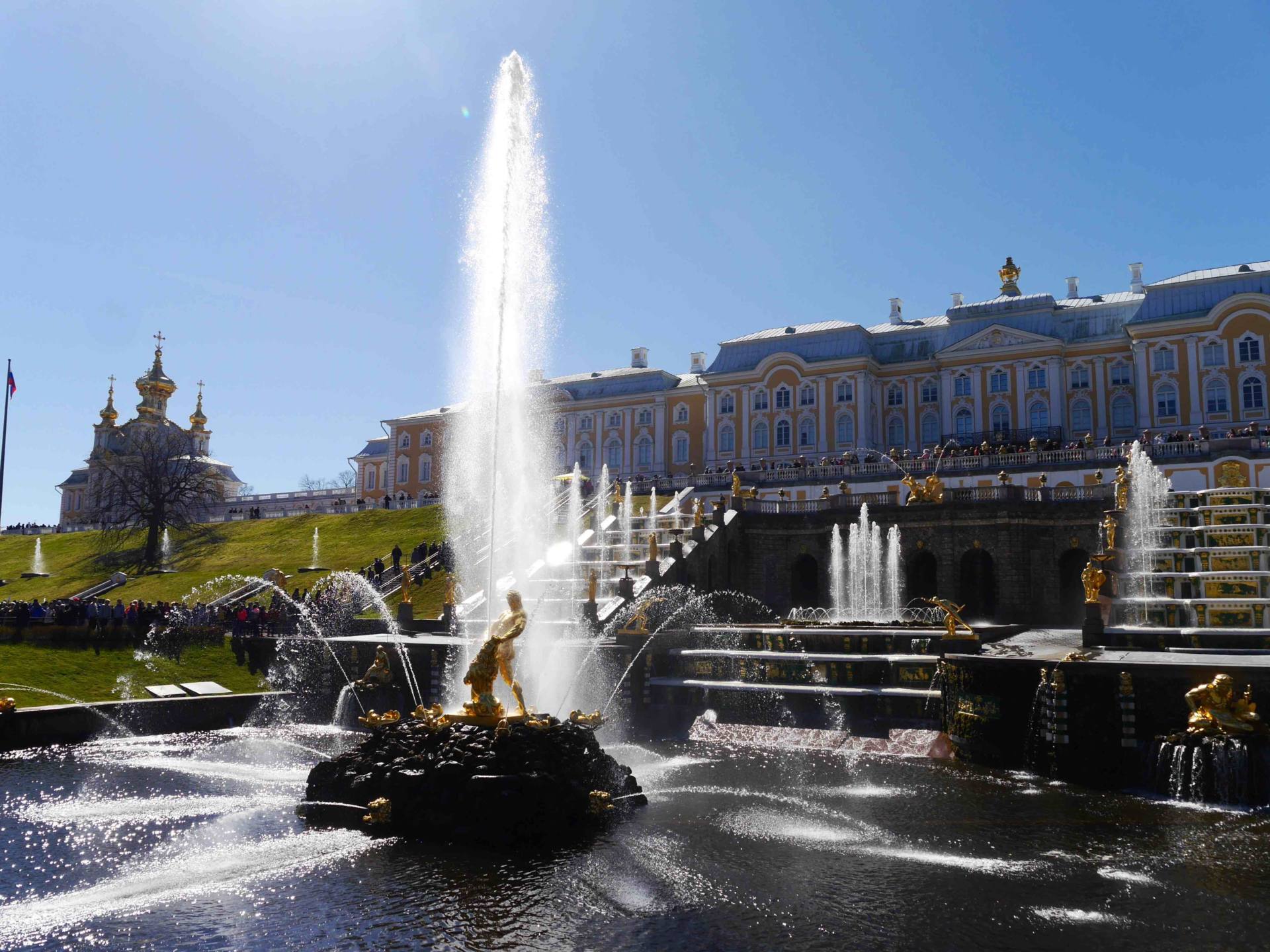 Fuente Palacio Peterhof San Petersburgo Crucero escandinavo
