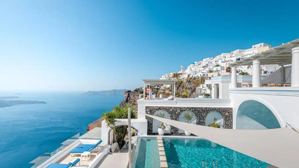 hoteles baratos en santorini
