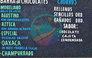 Churros y chocolate en México -