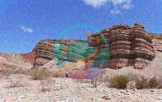 Cañón de formaciones rocosas cerca de Cafayate Argentina