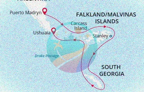 Crucero a las Islas Malvinas y Georgia del Sur